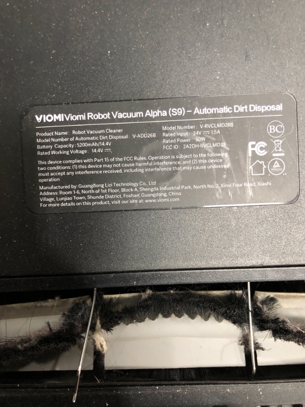 Photo 3 of *TESTED* VIOMI S9 Robot Vacuum Cleaner Self-Emptying 2700Pa, 5200mAh, 3 in 1 ( Sweep, Vacuum and Mop ), Robotic Vacuum 360° LDS Lidar, Auto Dirt Disposal, Smart Mapping, 2.4GHz Wifi & Alexa, Ideal for Pet Hair Alpha(s9)