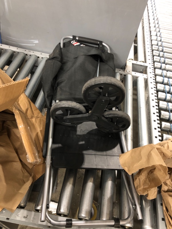 Photo 1 of Kanchimi Shopping Cart with Wheels, 220 lbs Heavy Duty Cart for Stair Climber Cart, 2in1 Foldable Grocery Cart with 50L Shopping Bag **Missing Other 3 Set of Wheels and Hardware**