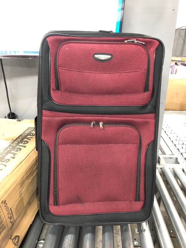 Photo 2 of Travel Select Amsterdam Expandable Rolling Upright Luggage, Burgundy, Checked-Large 29-Inch Checked-Large 29-Inch Burgundy