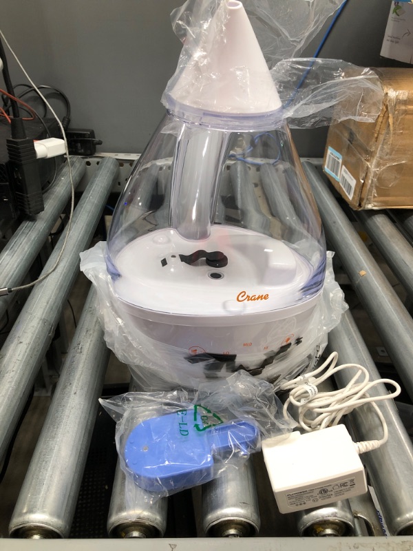 Photo 1 of Crane Drop Humidifier, 1 Gallon, Clear & White