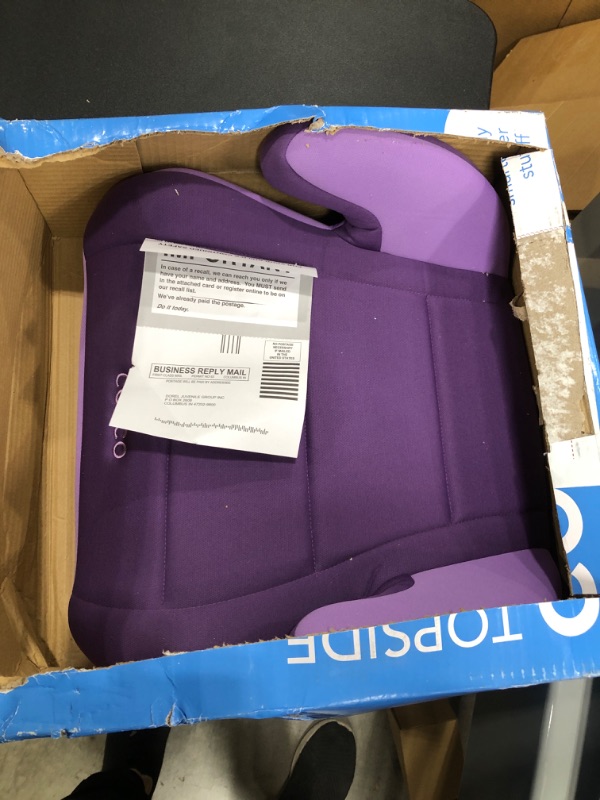 Photo 2 of Cosco Topside Child Safe Belt Positioned Backless Booster Car Seat, Purple Grape