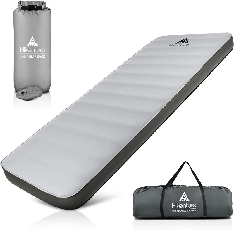 Photo 1 of Hikenture 4 INCH Thick Self Inflating Sleeping Pad with 9.5 R Value, Comfort Plus Camping Mattress with Pump Sack, Inflatable Foam Insulated Camping Pad, Portable Camping Mat for 4-Season
