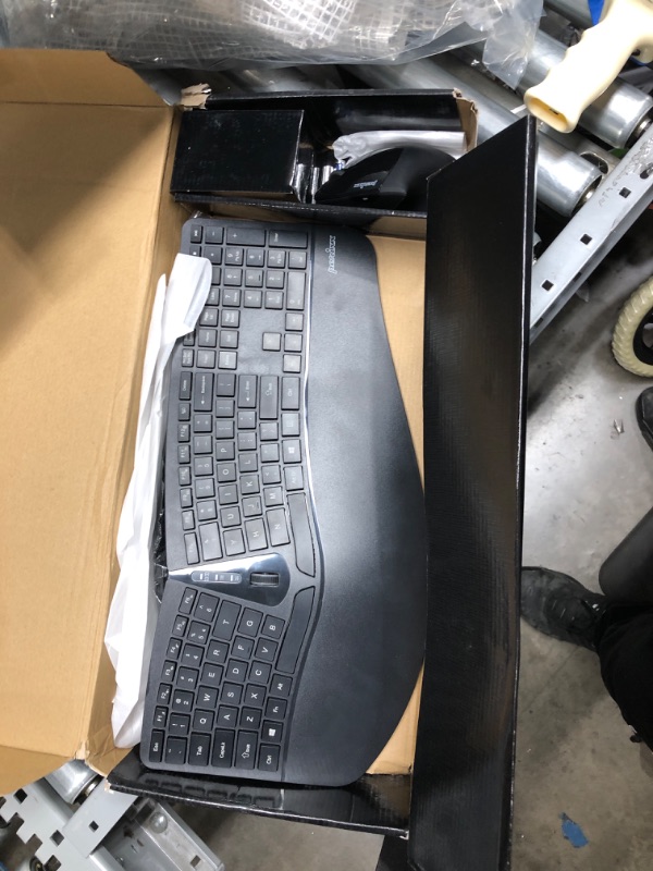 Photo 2 of Perixx Periduo-605, Wireless Ergonomic Split Keyboard and Vertical Mouse Combo, Adjustable Palm Rest and Membrane Low Profile Keys, Black, US English Layout (11633)