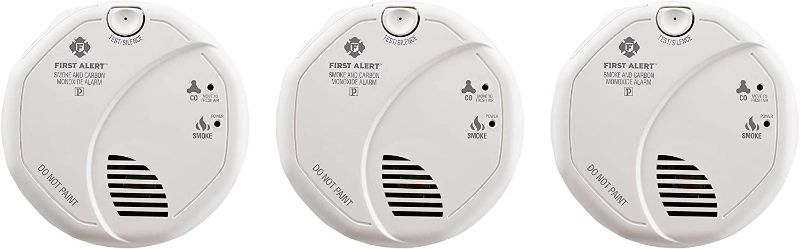 Photo 1 of FIRST ALERT BRK SC7010B-3 Hardwired Smoke and Carbon Monoxide (CO) Detector with Battery Backup, 3-Pack
