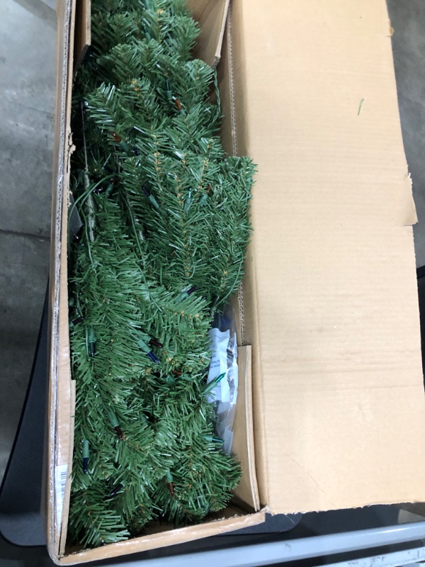 Photo 2 of ***TESTED*** National Tree Company Pre-Lit Artificial Full Christmas Tree, Green, North Valley Spruce, Multicolor Lights, Includes Stand, 4.5 Feet 4.5 ft