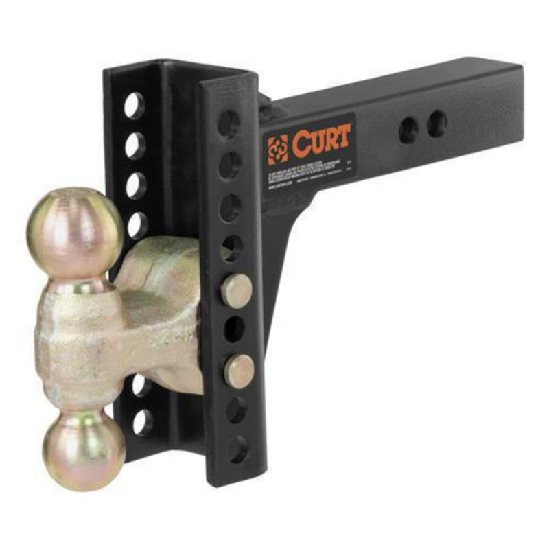 Photo 1 of CURT Adjustable Channel Mount with Dual Ball (2 in. Shank, 14,000 lbs., 6 in. Drop)