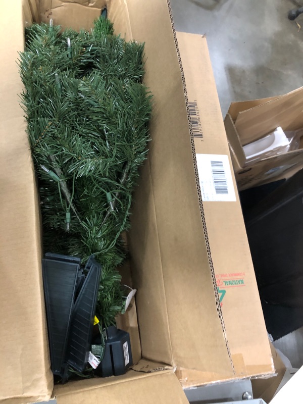 Photo 2 of *** TESTED*** National Tree Company Pre-Lit Artificial Full Christmas Tree, Green, Canadian Fir Grande, White Lights, Includes Stand, 4 Feet 4 ft 100 Clear Lights