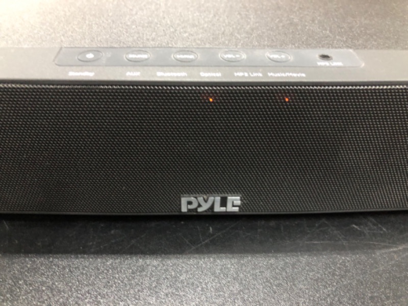 Photo 4 of *** TESTED** Pyle TV Soundbar Soundbase Bluetooth - Upgraded 2018 Wireless Surround Sound System for TV’s With Built-in Subwoofer, Remote Control, AUX RCA Optical Digital Inputs for TV PC - PSBV600BT
