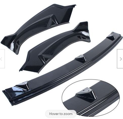 Photo 1 of Front Bumper Lip Splitter Spoiler For Tesla Model Y 2020-2021 Carbon Fiber Style
