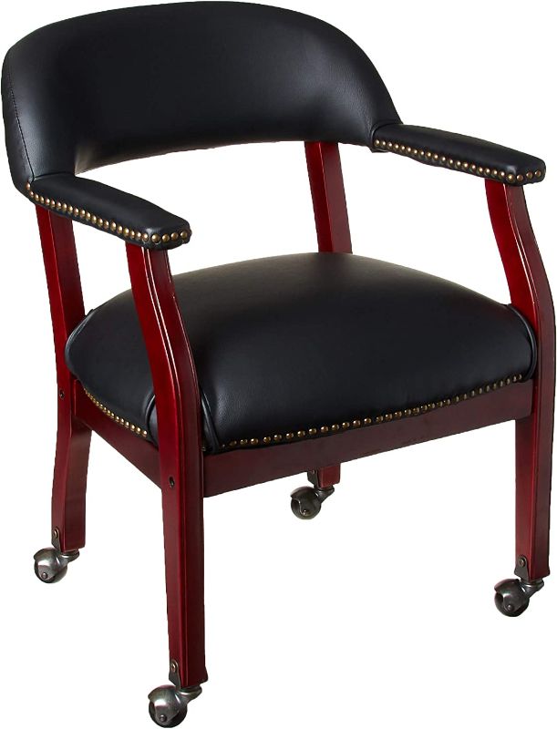 Photo 1 of **** NEW ****
Boss Captain’s Chair In Black Vinyl W/ Casters
