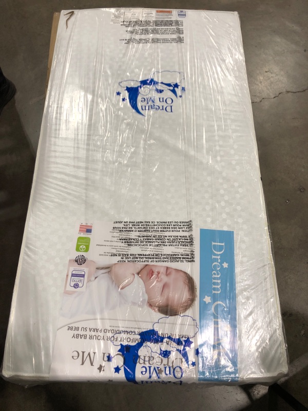 Photo 2 of Dream On Me Breathable 6” Full Size Firm Fiber Crib and Toddler Bed Mattress | Greenguard Gold Certified | Certi-PUR US Layers | Breathe-Flow Technology | Waterproof Cover |