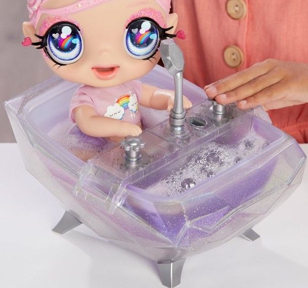 Photo 1 of MGA'S Glitter Babyz™ Color Change Bubbling Bathtub, Real Working Shower Head & Makes Bubbles, Easy Clean up, Gift for Kids, Toy for Girls Boys Ages 3 4 5+ Years Old