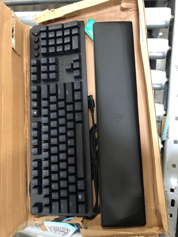 Photo 2 of Razer Huntsman V2 Optical Gaming Keyboard: Fastest Linear Optical Switches Gen-2 w/Sound Dampeners & 8000Hz Polling Rate - Doubleshot PBT Keycaps - Dedicated Media Keys & Dial - Wrist Rest (Renewed)
