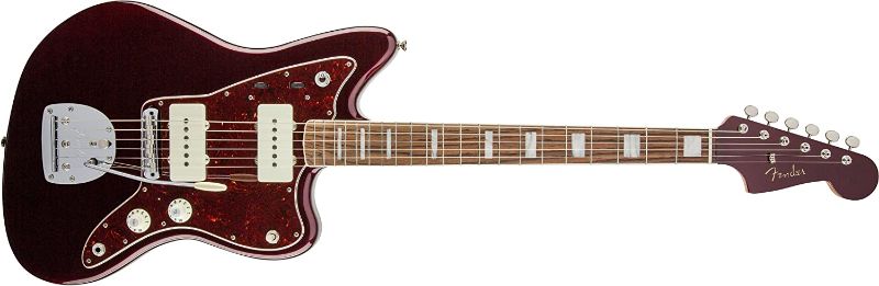 Photo 1 of Fender Troy Van Leeuwen Jazzmaster Oxblood Solid-Body Electric Guitar AND Fender Classic Series Wood Case, Jazzmaster/Jaguar, Black 