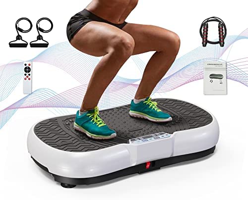 Photo 1 of Bigzzia Vibration Plate Exercise Machine 10 Modes Whole Body Workout Vibration Fitness Platform w/ Loop Bands Jump Rope Bluetooth Speaker Home Training Equipment for Weight Loss & Toning