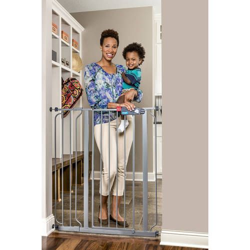 Photo 1 of Regalo Easy Step Extra Tall Walk-Through Gate, Platinum, 41-in