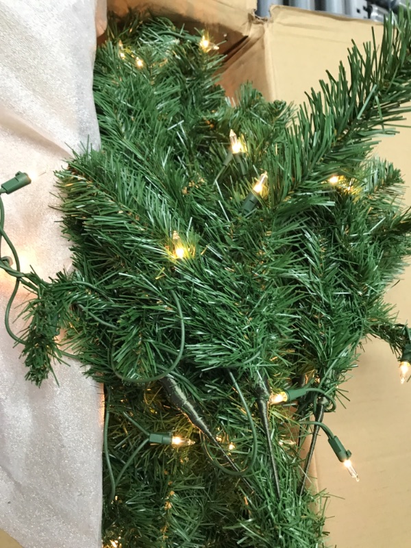 Photo 2 of *** TESTED*** National Tree Company Pre-Lit Artificial Mini Christmas Tree, Green, Kincaid Spruce, White Lights, Includes Stand, 4 Feet 4 ft Tree