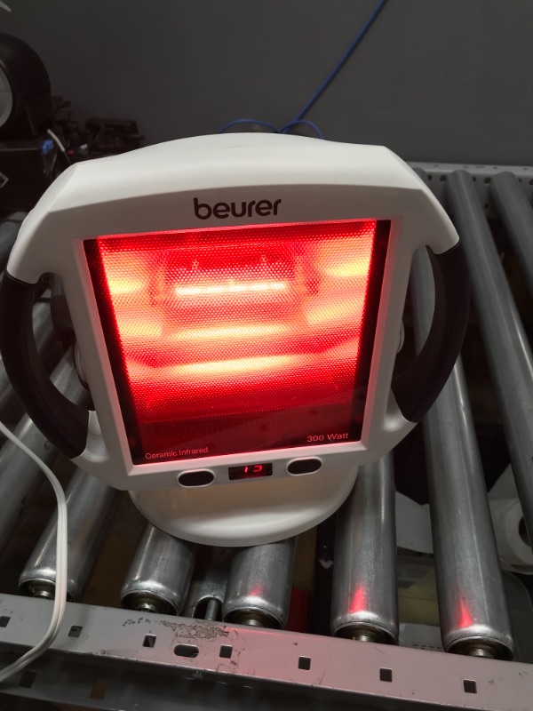 Photo 2 of Beurer IL50 Infrared Heat Lamp, Red Light Heat Device (Portable), for Muscle Pain and Pain Relief, for Cold Relief, Improves Blood Circulation, 300W, Safety-Features