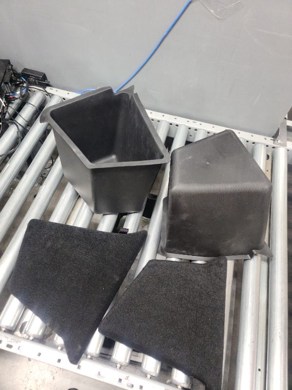 Photo 1 of Powlamks Rear Trunk Storage Box for Tesla Model Y Car Accessories, Upgrade Trunk Organizer Side Packets Tray Bins for 2020 2021 2022 5-Seater (Not fit trunk bin of Austin built model Y)