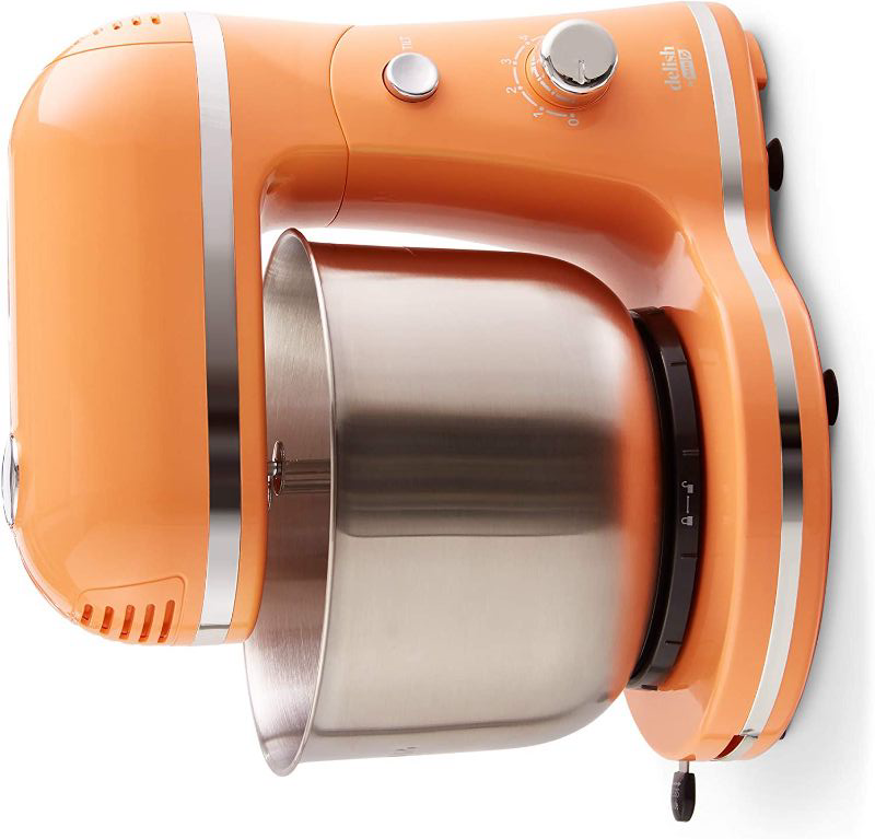 Photo 1 of Delish by DASH Compact Stand Mixer, 3.5 Quart with Beaters & Dough Hooks Included - Orange