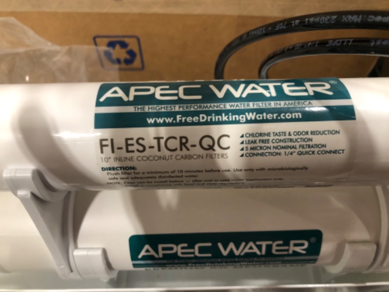 Photo 7 of APEC Water Systems ROES-50 Essence Series Top Tier 5-Stage Certified Ultra Safe Reverse Osmosis Drinking Water Filter System , White
