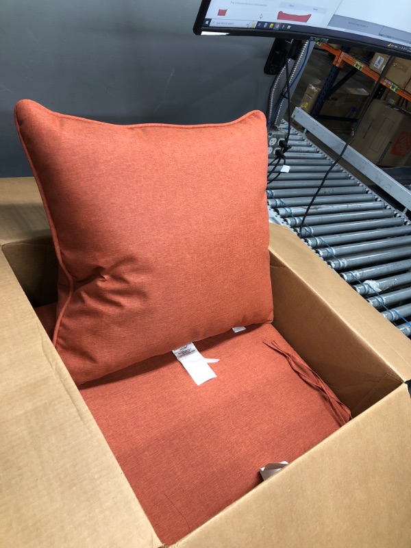 Photo 2 of **SEE NOTE** Arden Selections Sedona Woven Outdoor Cushion Set Orange