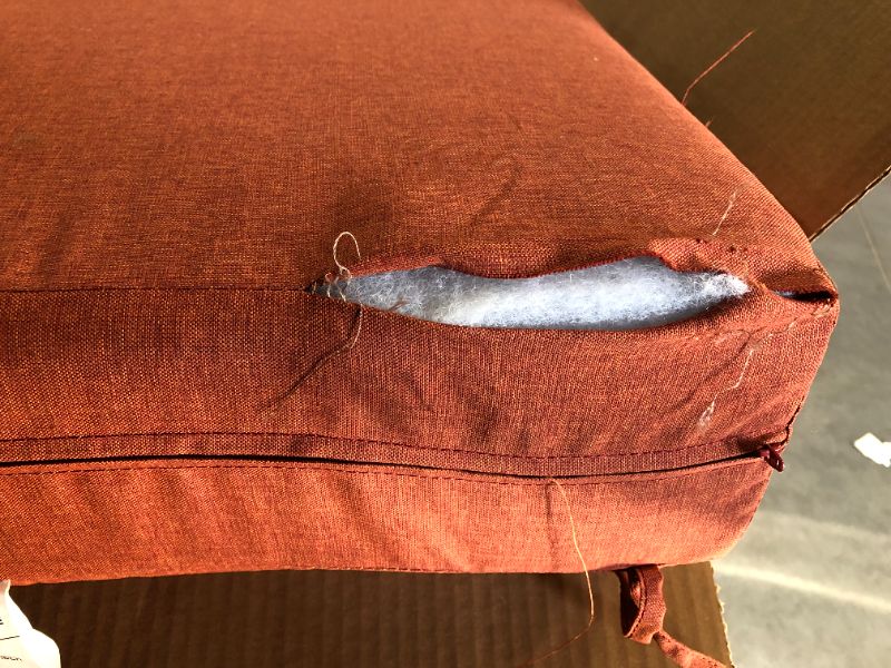 Photo 3 of Arden Selections Sedona Woven Outdoor Cushion Set Orange