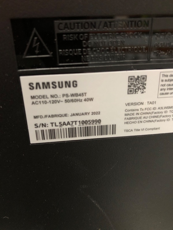 Photo 4 of SAMSUNG HW-B450 2.1ch Soundbar w/Dolby Audio, Subwoofer Included, Bass Boosted, Wireless Bluetooth TV Connection, Adaptive Sound Lite, Game Mode, 2022 HW-B450 Soundbar