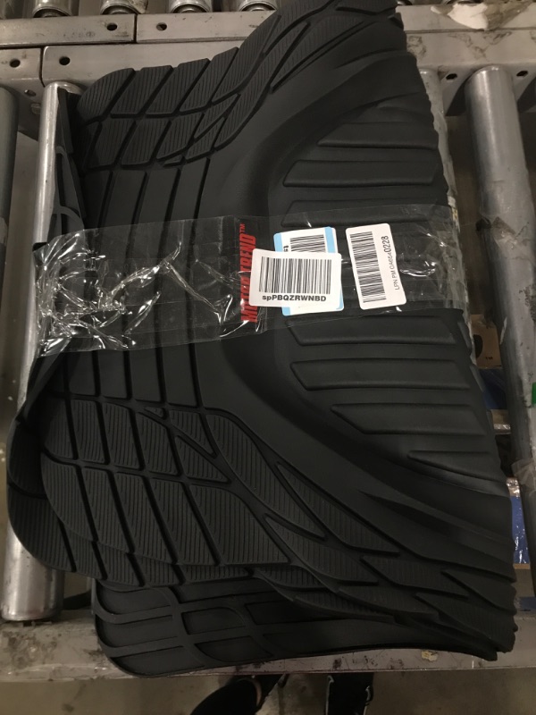 Photo 1 of Motor Trend -2 Piece Front Car Floor Mats- Black FlexTough Contour Liners-Deep Dish Heavy Duty Rubber Floor Mats for Car SUV Truck & Van-All Weather Protection, Universal Trim to Fit Black Front Set