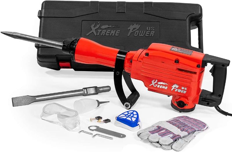 Photo 1 of XtremepowerUS 2200Watt Heavy Duty Electric Demolition Jack hammer Concrete Breaker W/Case, Gloves
