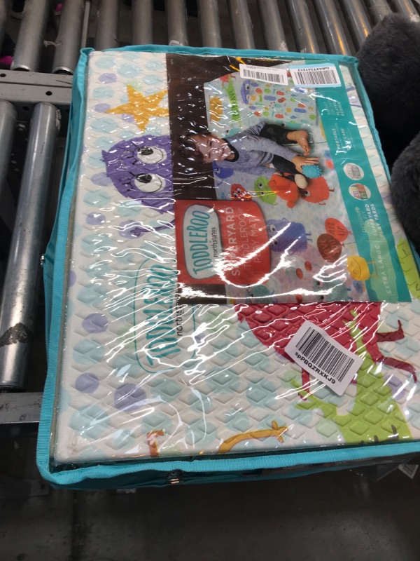 Photo 2 of **PARTS ONLY DAMAGED !! Toddleroo by North States 71" x 71" Toddleroo Friends Play Mat - Designed to fit 6 Panel or 8 Panel Superyards. Almost 36 Square feet of Play Space (Toddleroo Characters, Multicolored) Toddleroo Mat