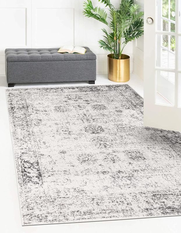 Photo 1 of 
Unique Loom Sofia Collection Traditional Vintage Gray Area Rug (7-10" x 11'), Rectangular