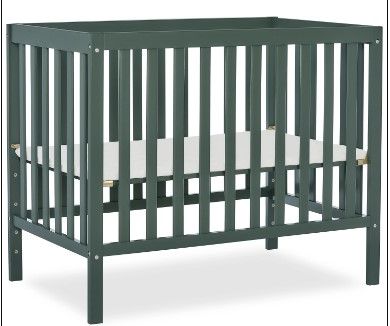 Photo 1 of Dream On Me Edgewood 4-in-1 Convertible Mini Crib, Olive
