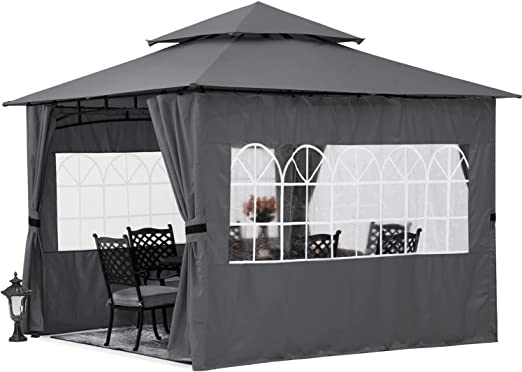 Photo 1 of **missing Hardware**10’x10’ Outdoor Gazebo for Patio with Church Window SideWalls by ABCCANOPY
