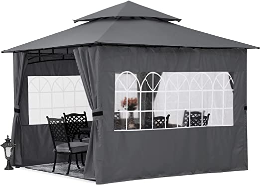 Photo 1 of 10’x10’ Outdoor Gazebo for Patio with Church Window SideWalls by ABCCANOPY
