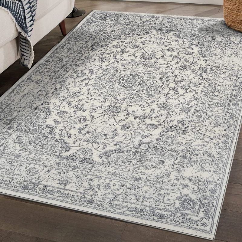 Photo 1 of 3212 Distressed Silver 8x10 Area Rug Carpet Large 8'x10'
