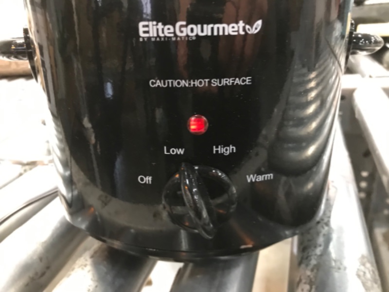 Photo 4 of Elite Gourmet MST-350B# Electric Slow Cooker, Adjustable Temp, Entrees, Sauces, Stews & Dips, Dishwasher Safe Glass Lid & Crock (3 Quart, Black) 3 Quart Black