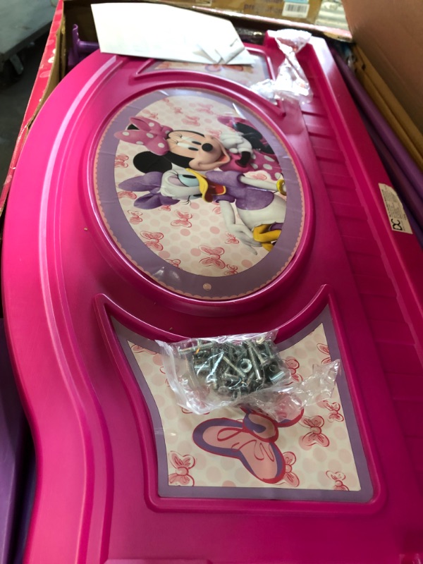 Photo 4 of Delta Children Plastic 3D-Footboard Twin Bed, Disney Minnie Mouse Twin Minnie Mouse