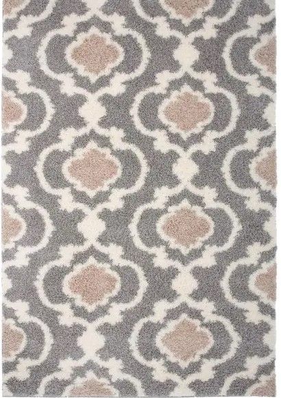 Photo 1 of  Cozy Shag Gray 5 ft. 3 in. x 7 ft. 3 in. Indoor Area Rug