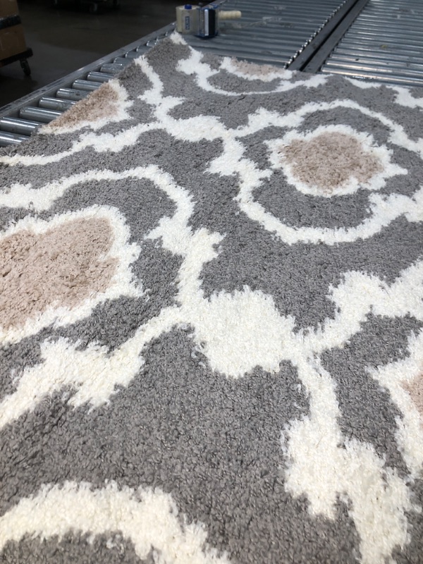 Photo 2 of  Cozy Shag Gray 5 ft. 3 in. x 7 ft. 3 in. Indoor Area Rug