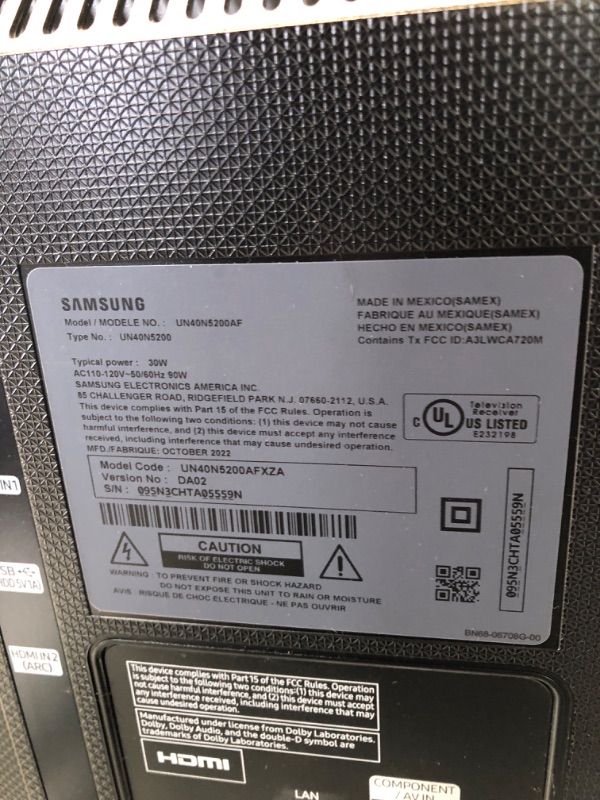 Photo 3 of **MINOR SCUFFS FROM SHIPPING** SAMSUNG 40-inch Class LED Smart FHD TV 1080P (UN40N5200AFXZA, 2019 Model)