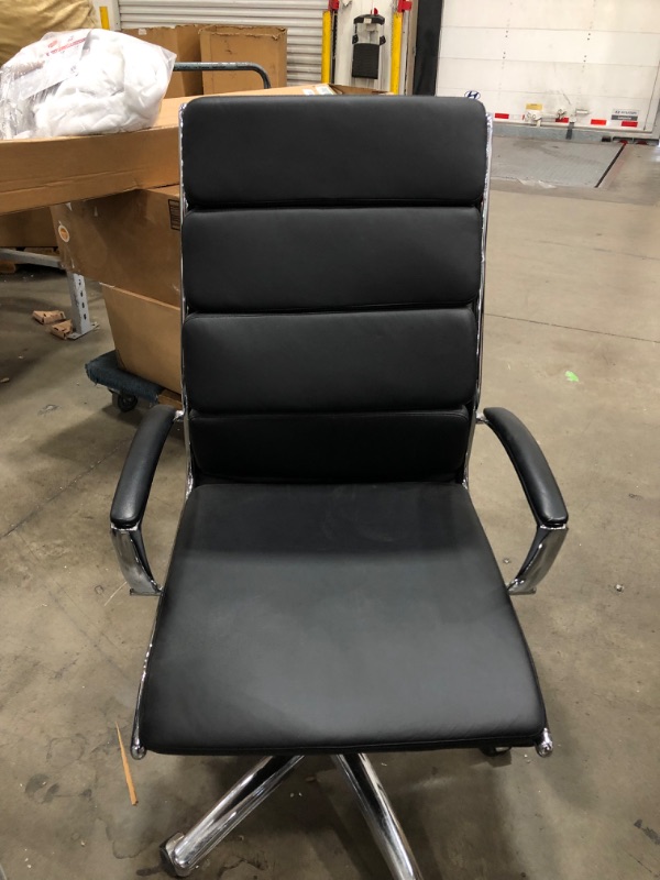 Photo 6 of **READ COMMETS**Office Star High Back Eco Leather Chair in Black
