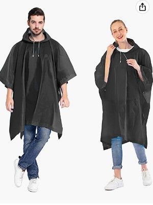Photo 1 of **only 1 poncho**ANTVEE Rain Ponchos for Women and Men with Drawstring Hood for Adults
