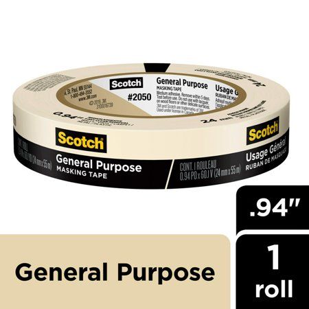 Photo 1 of  3 PACK -2050.1 1 in. X 60 Yard. Masking Tape
