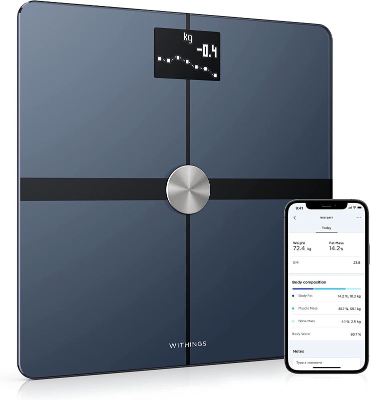 Photo 1 of Withings Body+ Smart Wi-Fi bathroom scale - Scale for Body Weight - Digital Scale and Smart Monitor Incl. Body Composition Scales with Body Fat and Weight loss management, body scale
