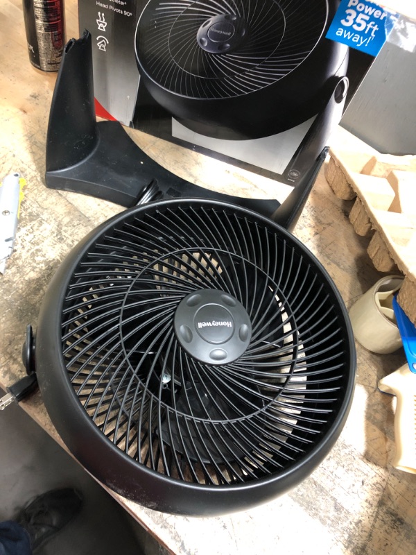 Photo 2 of Honeywell HT-908 TurboForce Room Air Circulator Fan, Medium, Black –Quiet Personal Fanfor Home or Office, 3 Speeds and 90 Degree Pivoting Head
