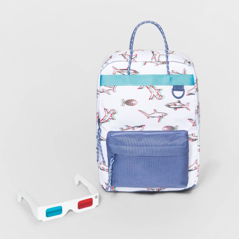 Photo 1 of Boys' Square 3D Shark Print Backpack - Cat & Jack™
