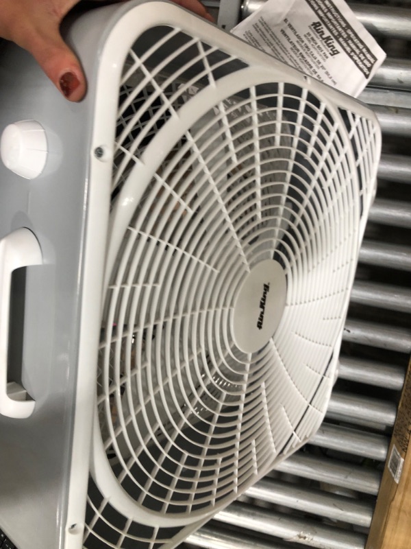 Photo 2 of Air King 20" Blade, 1/25 Hp, 2,220/1,920/1,530 CFM, Fixed Box Fan - 1 Amp Rating, 110 Volts, 3 Speed, 955 RPM | Part #9723
