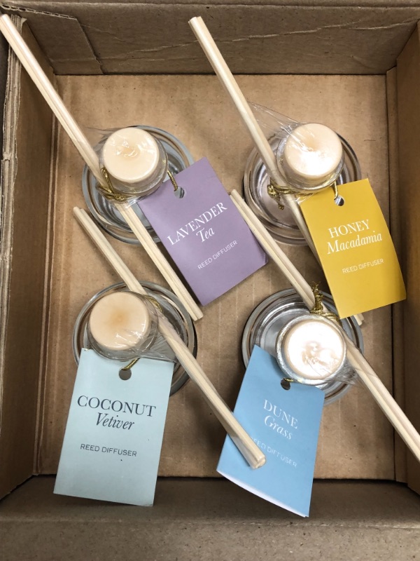 Photo 1 of 4 pack --- Bundle of Assorted Scent     s natural reed diffuser 