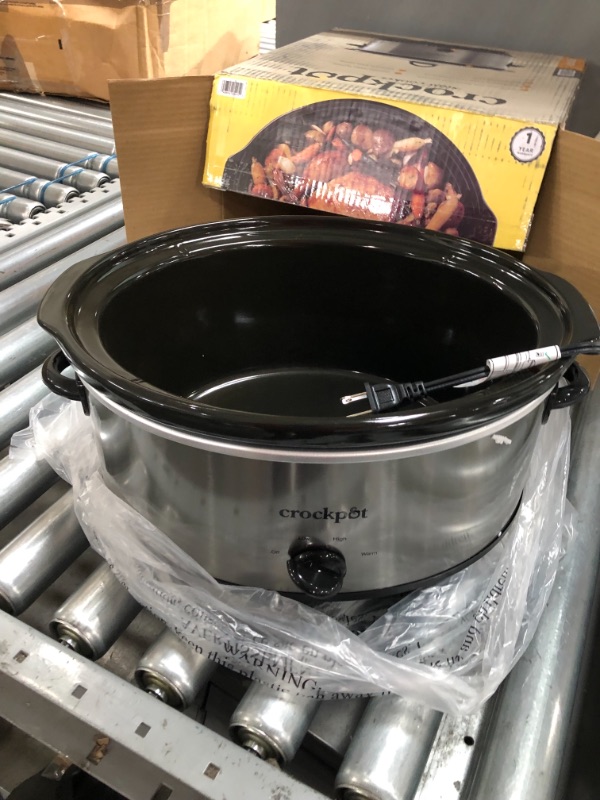 Photo 3 of Crock-Pot 7-Quart Oval Manual Slow Cooker | Stainless Steel (SCV700-S-BR)
